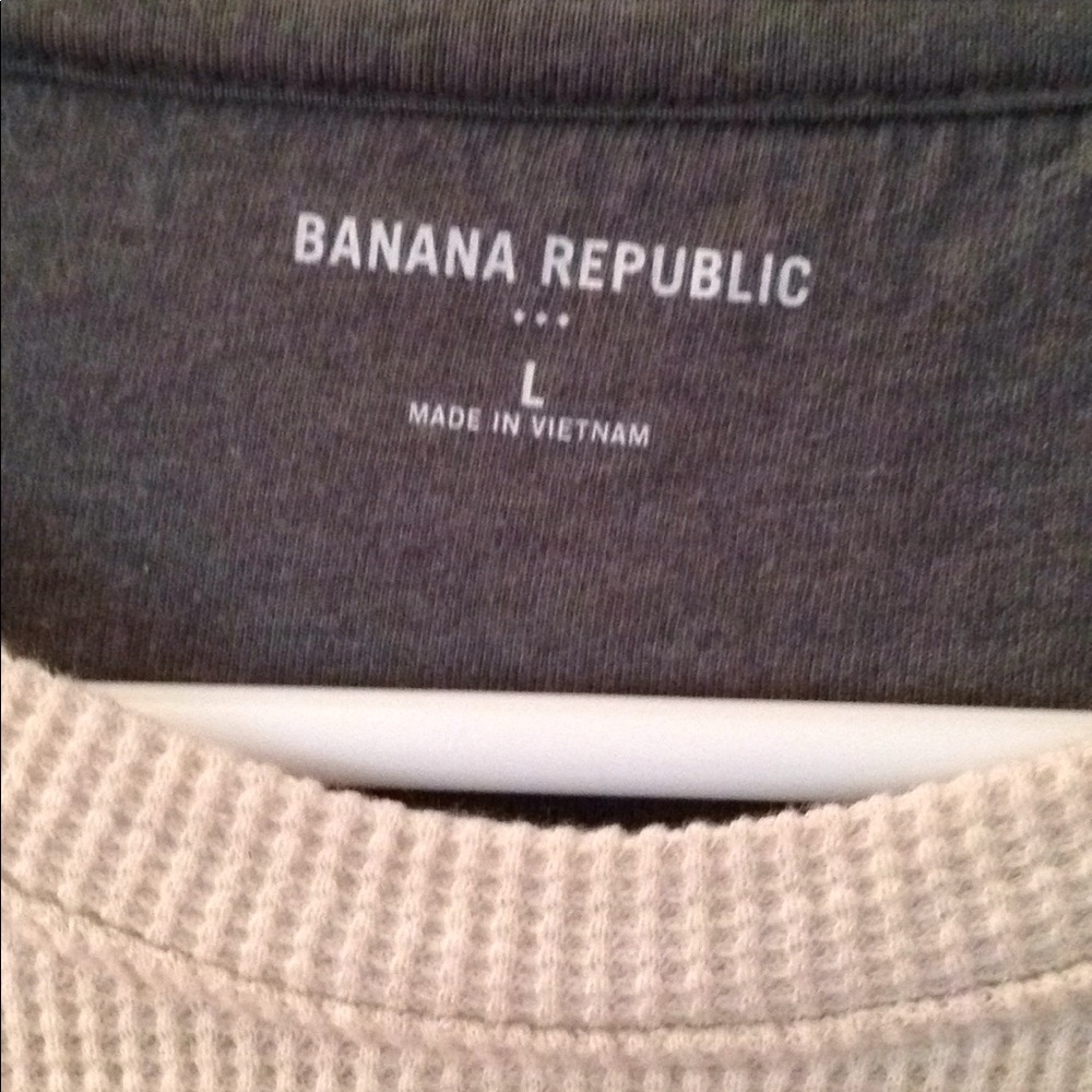 Men's banana republic long sleeved waffle t - Picture 2 of 3